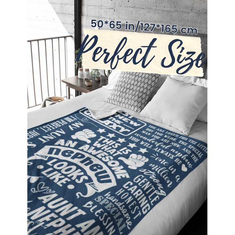 Huglanket Nephew Gifts Throws from Aunt, Nephew Flannel Blanket from