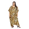 Oussum Gypsie Blu Women's Leopard Print Kaftan Plus Size Kimono