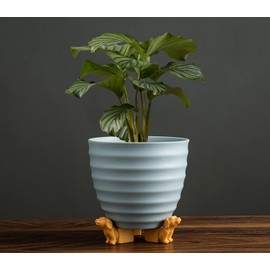 dgudgu Dog Head Shaped Planter Feet for Indoor and Outdoor Pots - Risers to Improve Airflow, Drainage - Decorative Elevator for Planters