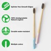 NUDUKO Biodegradable Charcoal Toothbrush Bamboo Toothbrushes - 6 Pack Eco-Friendly,