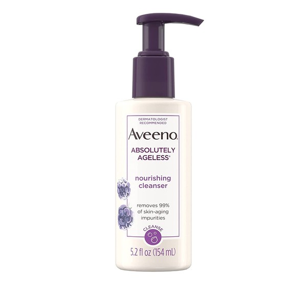 Aveeno Absolutely Ageless Nourishing Cleanser 5.2 Ounce (155ml) (3 Pack)