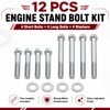 12 PCS M10-1.5 Engine Stand Bolt Kit Compatible with LS