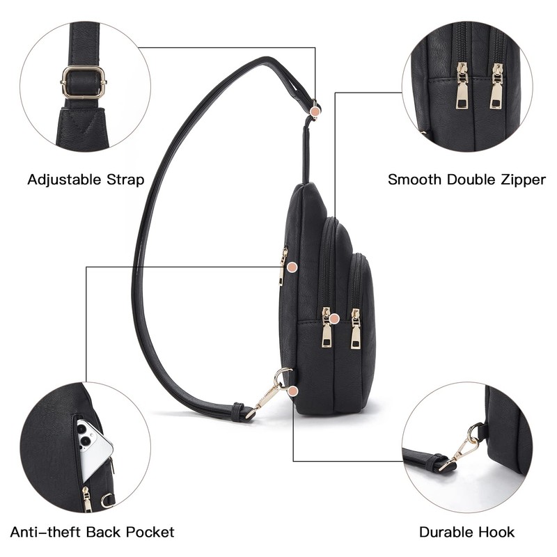Telena Sling Bag for Women Leather Fanny Pack Crossboday Bags