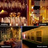 KEMOOIE 400 LED Outdoor Curtain Lights, 26FT Curtain String Lights