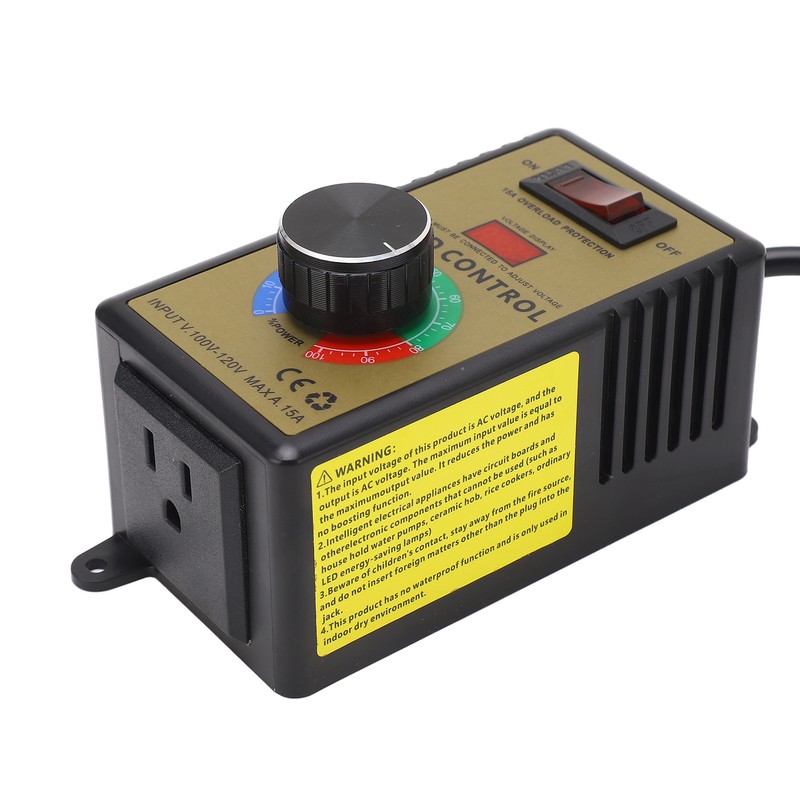Speed Regulator Motor Fan Controller Stepless Speed Control Switch 15A