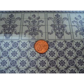 Brodnax Prints DOLLHOUSE WALLPAPER-LESLIE BLUE-1KT603