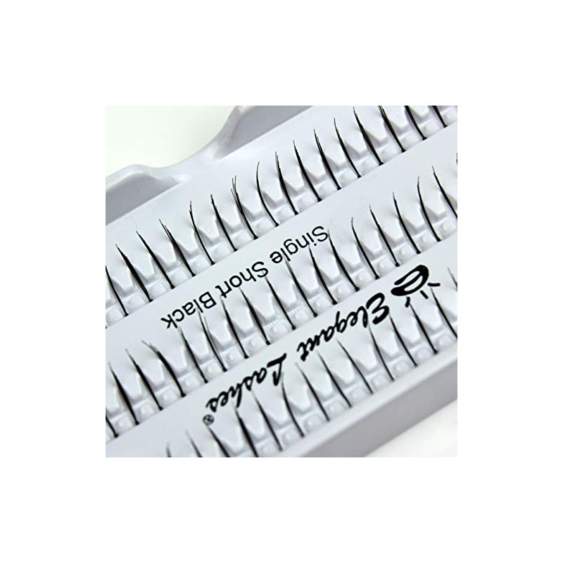 Elegant Lashes Individual Single Short Black Lashes (Single Pack -