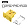 sourcing map K Type Panel Mount Thermocouple Female Mini Socket