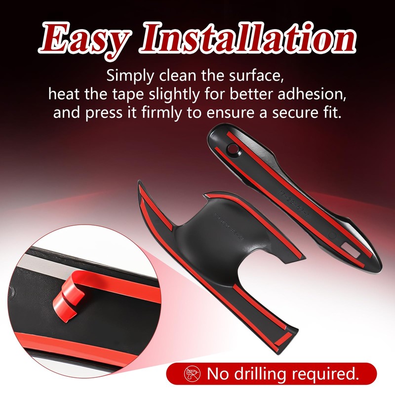 Exterior Door Handle Bowl Covers Compatible with Toyota Camry LE