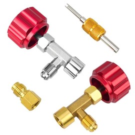CALPOSE R134a Perforador de Lata, Perforador de Lata de Refrigerante R134a con Autosellado y Estilo Perforación para Sistemas de Aire Acondicionado Automotriz, Herramientas de Refrigerante R134a con