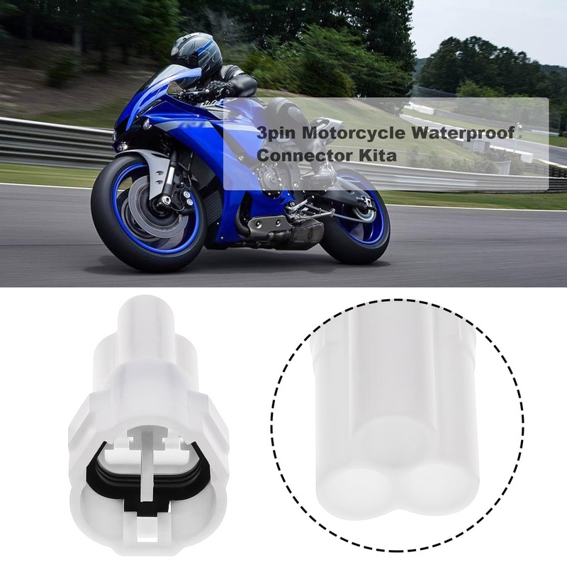 SING F LTD 2 Sets 3Pin Motorcycle Connector Kit Compatible