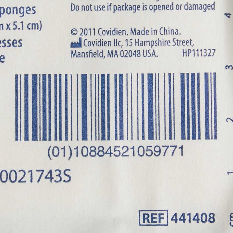 Covidien 441408 Dermacea I.V. Drain Sponges, 2" x 2" Size