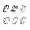 YFFSFDC 6 Piece Ring, Accessories, Fashion Ring, Popular Set, Adjustable,