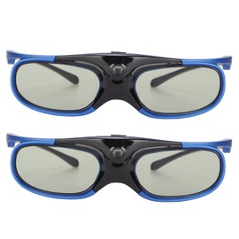 DLP-Link 3D Active Shutter Glasses, Left and Right Eye Rotation, Supports 96Hz-144Hz, Lightweight, For 3D Projectors
