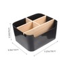 Mikinona Removable Bamboo Makeup Storage Box for Desk Compact Organizer