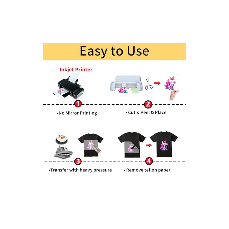 TransOurDream Glitter Heat Transfer Paper Mixed Pack (9 Sheets, 8.5x11")