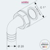 Schläfer | 655810 - Angle Fitting 1 Inch Female Thread,