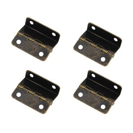 4 PCS Three Fold Hinges, Flexible Metal Decorative Box Hinges 41mm Half-Surface Hinges Chest Hinges for Door, Cabinet and Jewelry Chest (Antique Bronze)