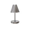 Bloomingville Metal LED Rechargeable Table Lamp with Touch Sensor, Silver
