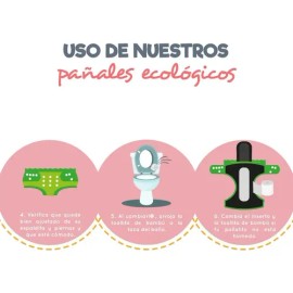 Pañal Ecológico Bambú Doble Barrera  Inserto Bambú                                                                                                    