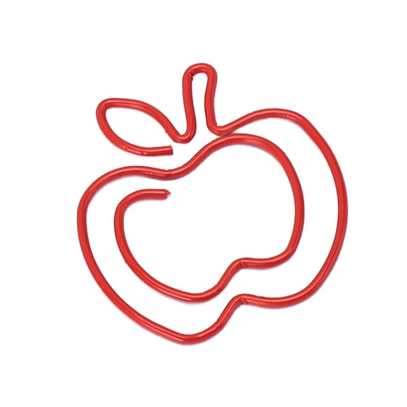100 Pcs Paper Clip Cute Fruit Shaped Electroplated Metal Decorative