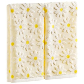 Quera Hand Towels Yellow Summer Spring Floral Daisy for Bathroom