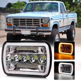 Unbranded 5x7"7x6"LED Headlights for Ford F150 F250 F350 Ranger 1976-1986 Hi Lo Beam 1pcs
