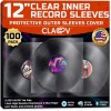 Claev 100 Anti Static Inner Record Sleeves for Vinyl LP