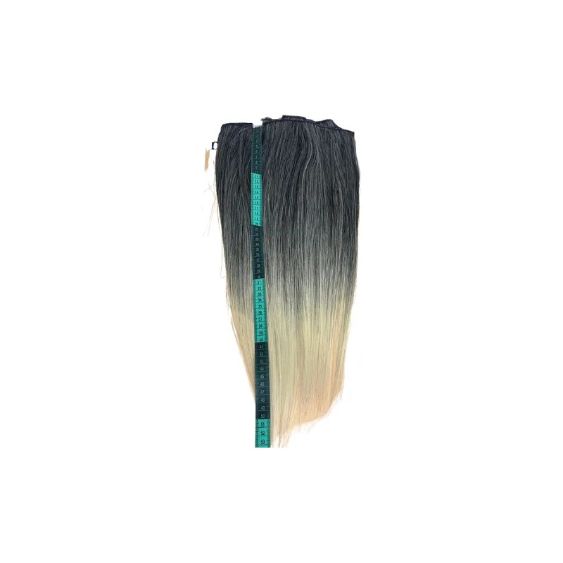 Extensiones Clip Cabello 50% Orgánico 50% Natural 45 Cm Rubio