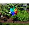 In the Breeze Pinwheel Spinner on Fiberglass Pole, Rainbow Poly