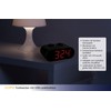 TFA Dostmann Ellypse Digitaler Funk-Wecker, mit USB-Ladefunktion, 60.2551.01, LED-Leuchtziffern, 15,2