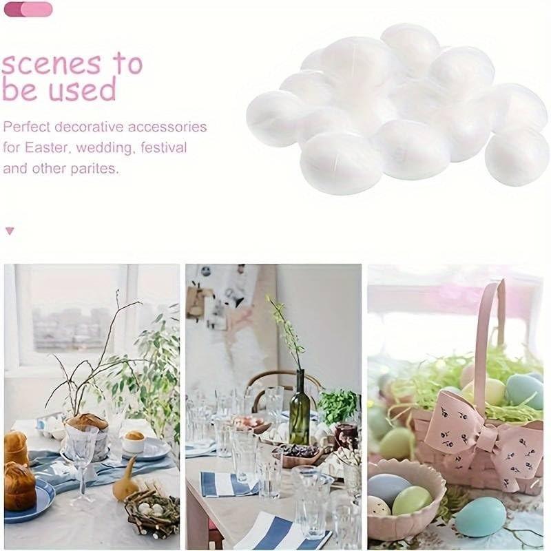 White Solid Polystyrene Foam Eggs Styrofoam, 80mm (8cm) - Pack