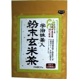 Meiwa Uji Matcha Powdered Brown Rice Tea 1.8 oz (50 g) x 6 Packs