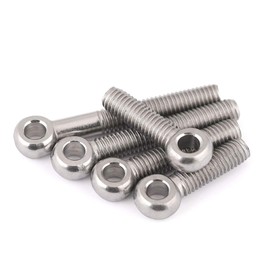 BOZONLI 304 Stainless Steel Eye Bolts Eye Bolt Ring Nut Ring Bolt M6 x 35 mm Pack of 4
