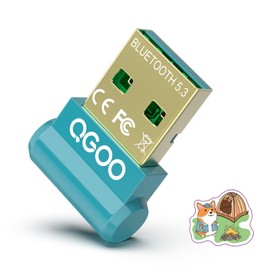 USB Bluetooth Adapter for PC - QGOO Bluetooth Dongle 5.3 EDR, Wireless Receiver for Desktop Computer Laptop Bluetooth Adapter5.3-V35.646.09 Green09