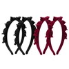 4 Pack Bangs Headband with Clips, 90s Velvet Hairhoop, Professional