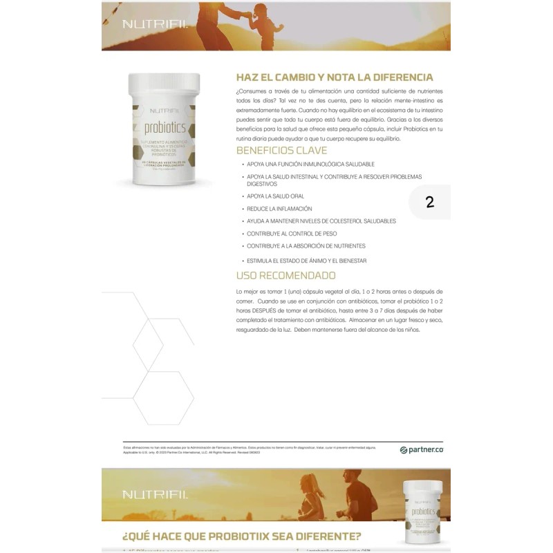 Pastillas Probioticos Nutrifii Ariix 28 Unidades