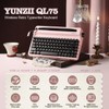YUNZII QL75 Wireless Typewriter Hot Swap Retro Mechanical Keyboard,Punk Round