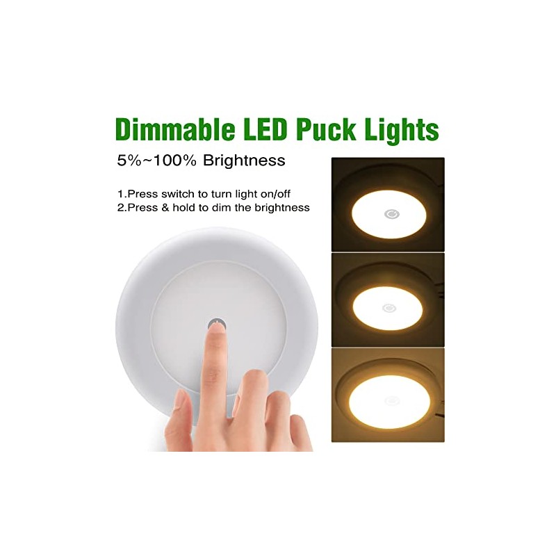 3Inch RV Puck Light with Touch Dimmable Switch - 3