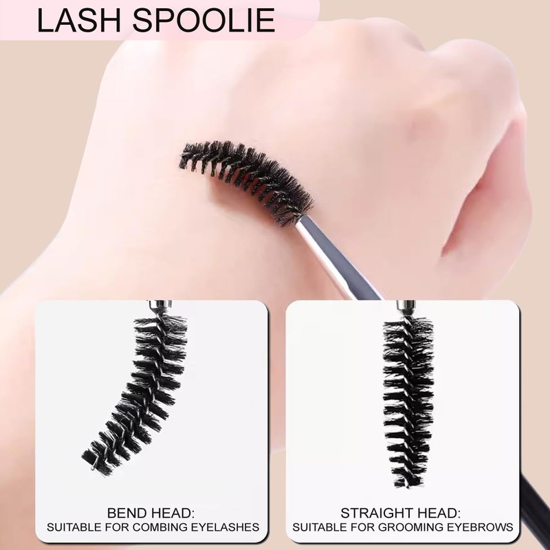 KINGMAS Eyebrow Brush Spoolie Professional Double-Ended Angled Eye Brow Brush