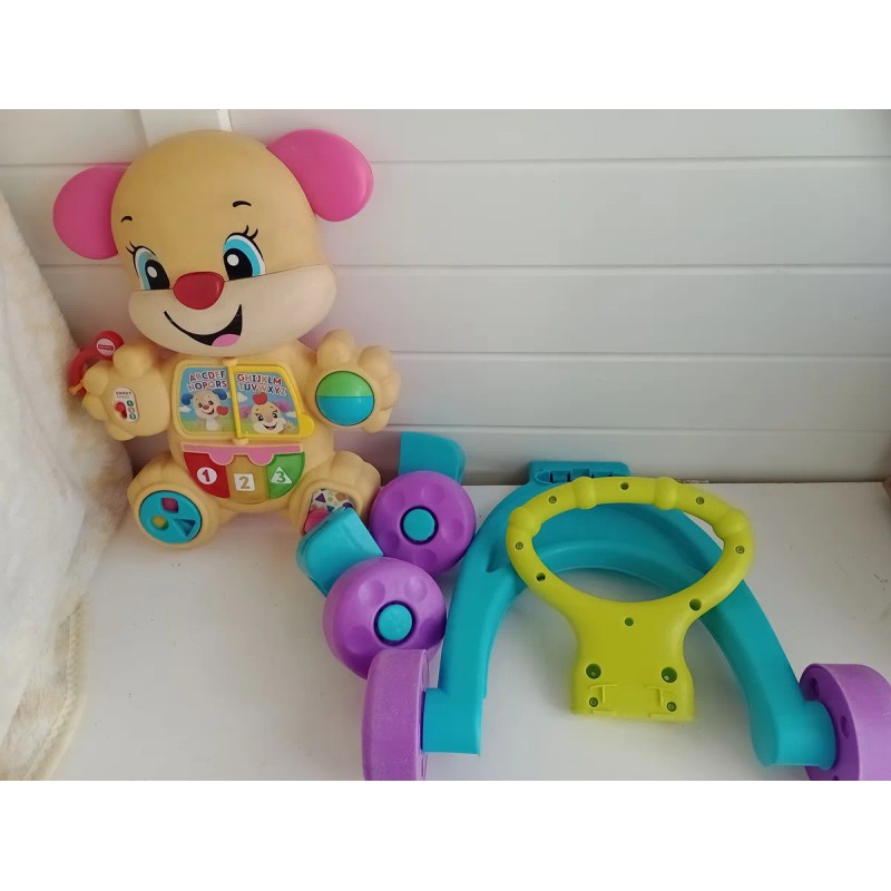 Fisher-price Andadera Caminadora Para Bebé Perrito Rosa (Usado)