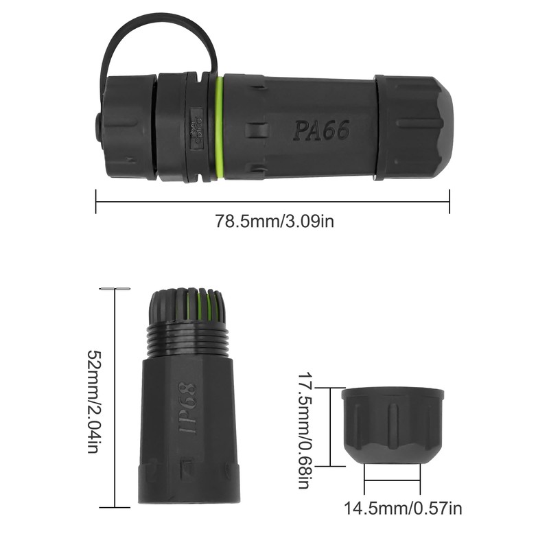 XMSJSIY IP68 Waterproof SC to SC Fiber Optical Adapter Connector