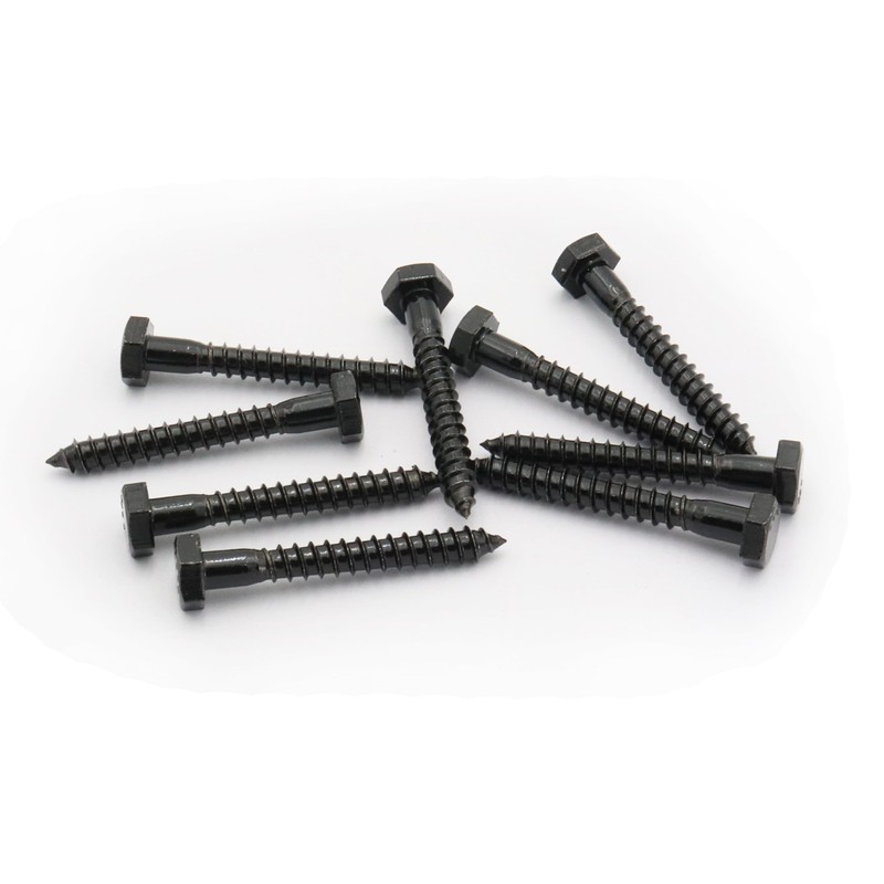 LBY 20pcs Lag Screws, 1/4" x 2" Hex Head Lag