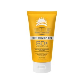 Fotosun Uv100 Spf50 Crema Facial Protector Solar Diario Resistente Agua Protección Uva Uvb
