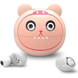 AMAFACE Kinder kopfhörer Bluetooth 5.0 Mädchen Kopfhörer Kabellose mit Mic 36H Playtime IPX5 Wasserdicht LED-Display USB-C In Ear Bluetooth Kopfhörer für Smartphones