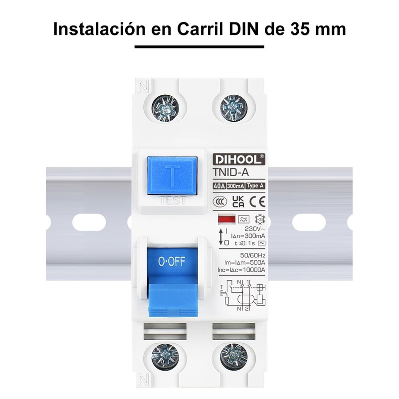DIHOOL RCD Type A Residual Current Circuit Breaker DIN Rail