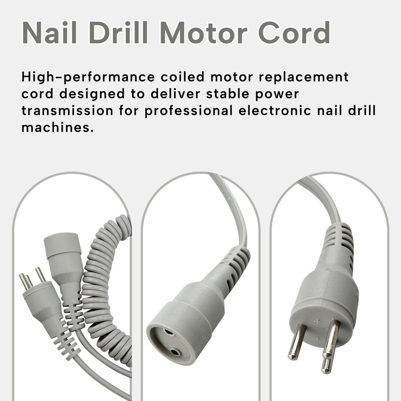 Qiqimingxin Nail Drill Motor Cord Replacement Fit for Fit for