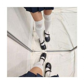 Patterned Lace Over-the-Knee Socks Patterned Lace White