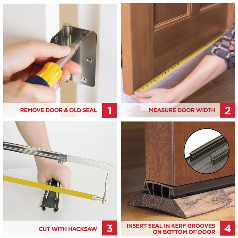 M-D Building Products 67967 Vinyl Concealed Kerf/Channel Fit Under Door