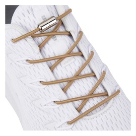 Elastic No Tie Shoelaces,Tieless Shoe Laces for Adults and Kids Khaki